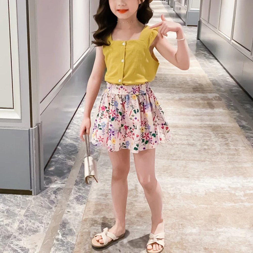Spring/Summer Floral Skirt Set